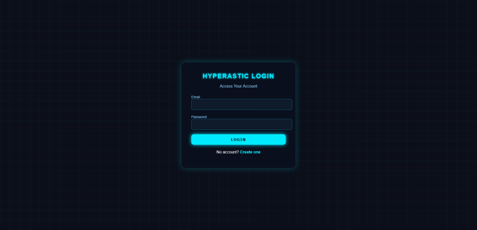 Hyperastic Solutions Login Page
